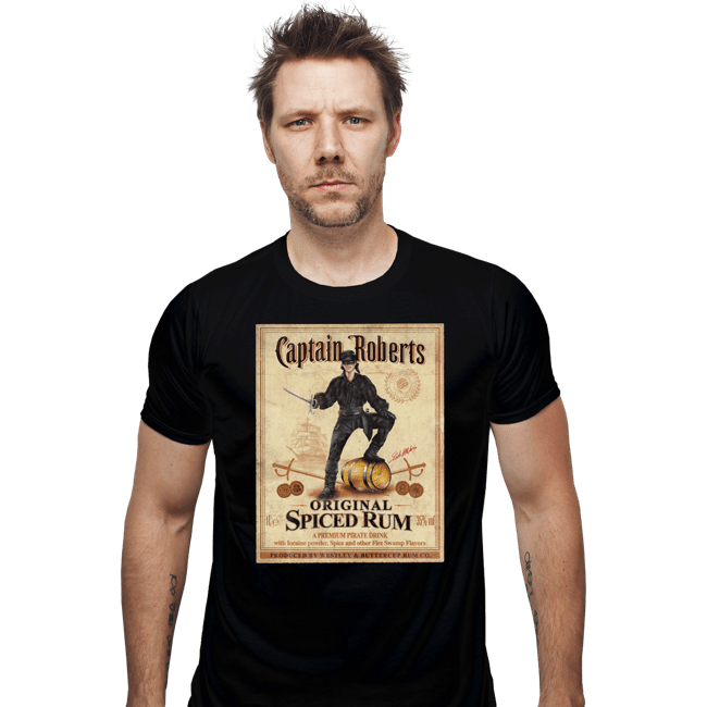 Daily_Deal_Shirts Fitted Shirts, Mens / Small / Black Captain Roberts Spiced Rum