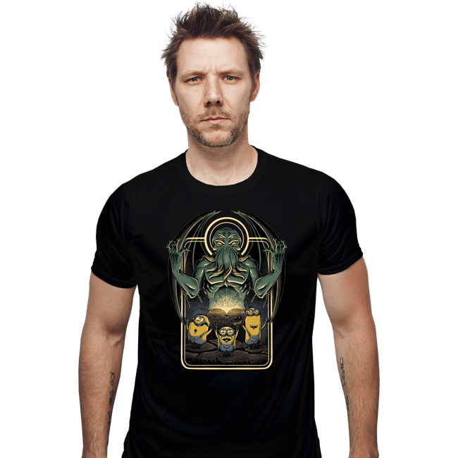 Daily_Deal_Shirts Fitted Shirts, Mens / Small / Black Summoning Cthulhu!