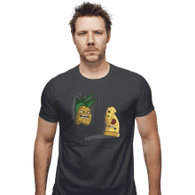 Load image into Gallery viewer, Shirts Fitted Shirts, Mens / Small / Charcoal Here&#39;s Pineapple
