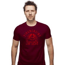 Load image into Gallery viewer, Shirts Fitted Shirts, Mens / Small / Maroon Fire Bending
