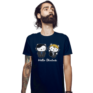 Shirts Fitted Shirts, Mens / Small / Navy Hello Sherlock