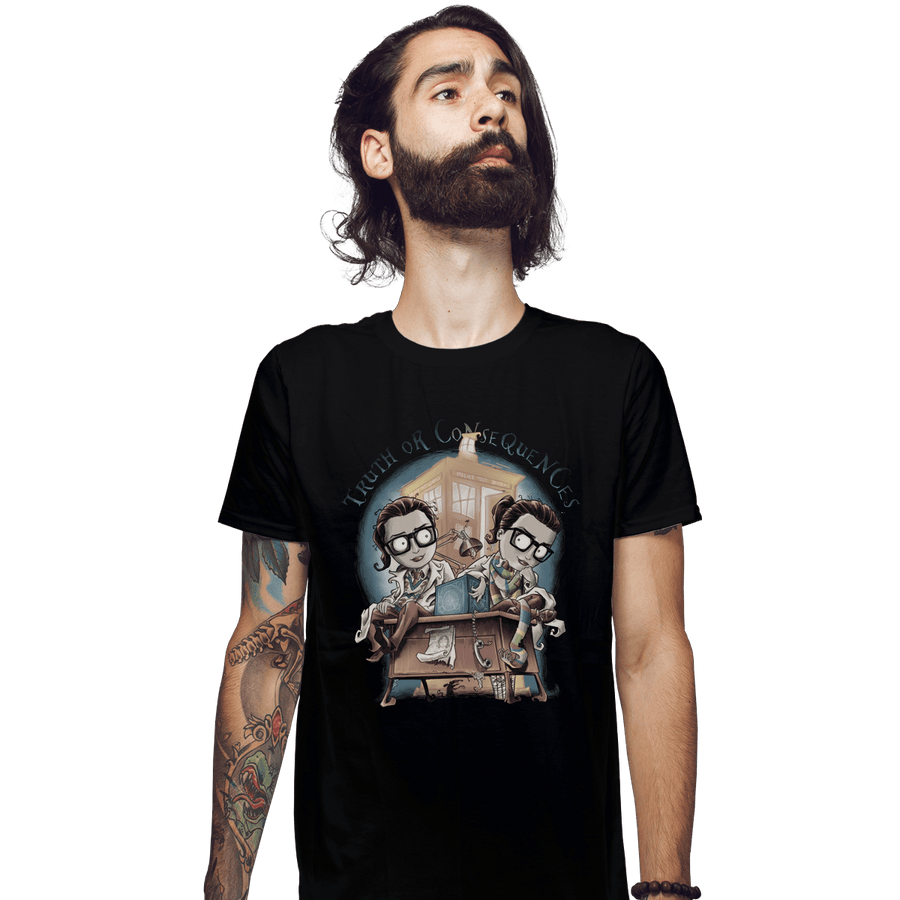 Shirts Fitted Shirts, Mens / Small / Black Truth Or Consequences