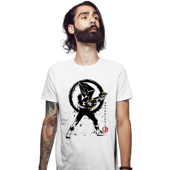 Shirts Fitted Shirts, Mens / Small / White Black Ranger Sumi-e