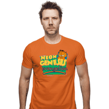 Load image into Gallery viewer, Shirts Fitted Shirts, Mens / Small / Orange Neon Garfield Evangelion Orange

