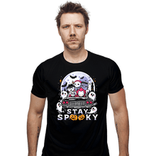 Load image into Gallery viewer, Daily_Deal_Shirts Fitted Shirts, Mens / Small / Black Stay Spooky
