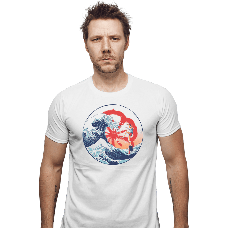 Shirts Fitted Shirts, Mens / Small / White The Great Wave Of Miyagi