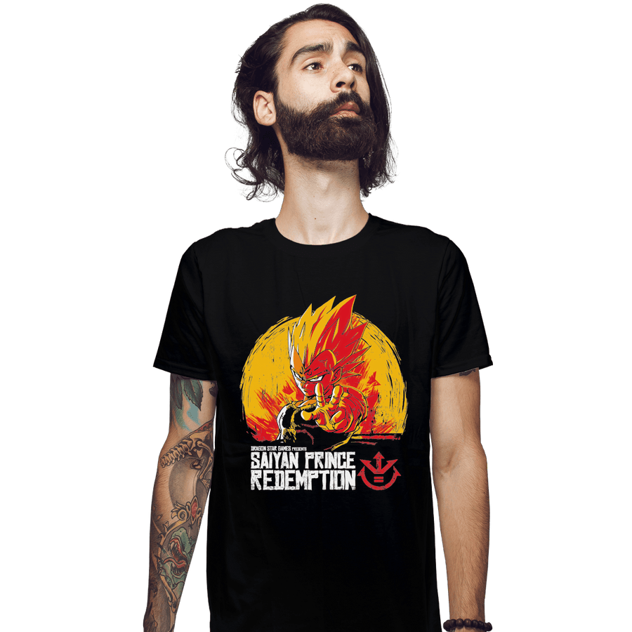Shirts Fitted Shirts, Mens / Small / Black Saiyan Prince Redemption