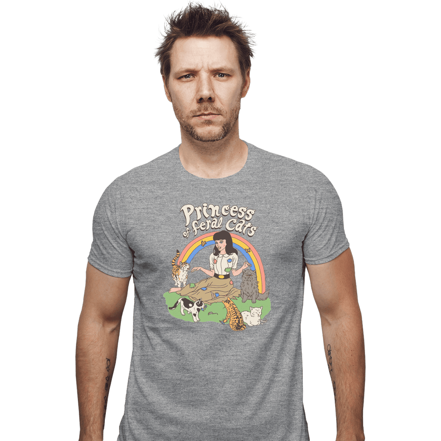 Shirts Fitted Shirts, Mens / Small / Sports Grey Princess Of Feral Cats
