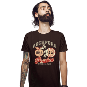 Daily_Deal_Shirts Fitted Shirts, Mens / Small / Dark Chocolate Rockford Peaches