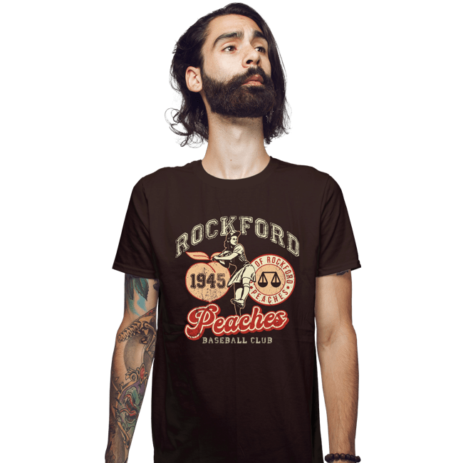 Daily_Deal_Shirts Fitted Shirts, Mens / Small / Dark Chocolate Rockford Peaches