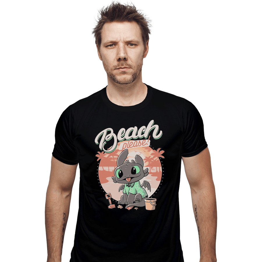 Shirts Fitted Shirts, Mens / Small / Black Summer Dragon