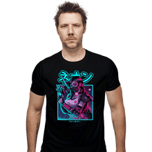 Load image into Gallery viewer, Shirts Fitted Shirts, Mens / Small / Black Neon Fantasy VII

