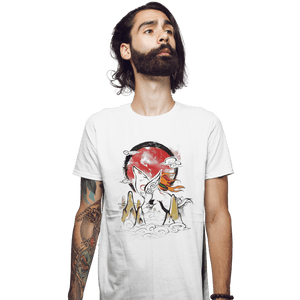 Shirts Fitted Shirts, Mens / Small / White Okami Ink