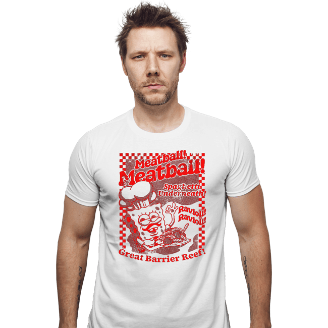Daily_Deal_Shirts Fitted Shirts, Mens / Small / White Ravioli Ravioli!