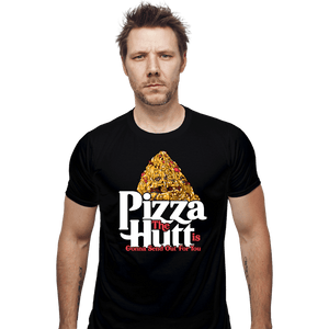 Daily_Deal_Shirts Fitted Shirts, Mens / Small / Black Pizza Sends Out