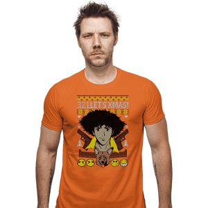 Shirts Fitted Shirts, Mens / Small / Orange Cowboy Xmas