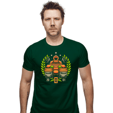 Load image into Gallery viewer, Shirts Fitted Shirts, Mens / Small / Irish Green Orange Star Forces
