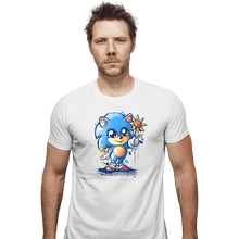 Load image into Gallery viewer, Shirts Fitted Shirts, Mens / Small / White Little Baby Hedgehog
