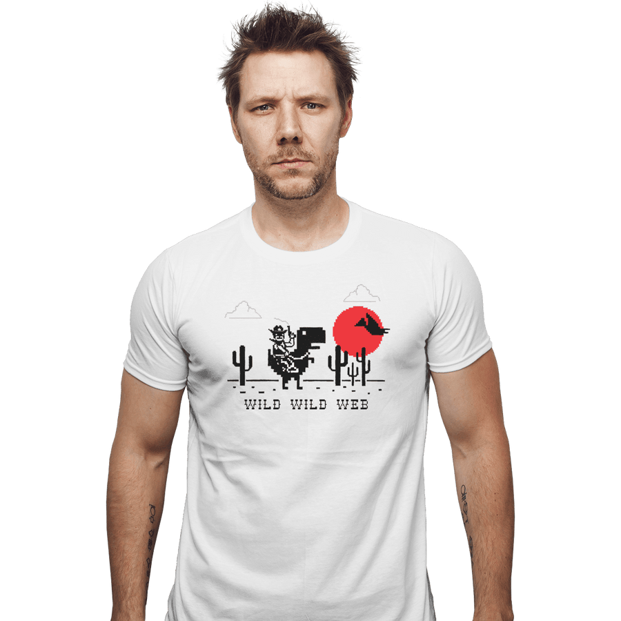 Shirts Fitted Shirts, Mens / Small / White Wild Wild Web
