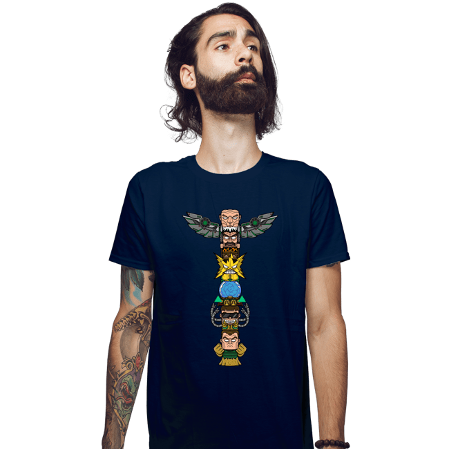 Daily_Deal_Shirts Fitted Shirts, Mens / Small / Navy Totem Of Villains
