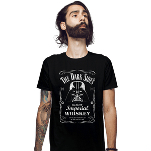 Daily_Deal_Shirts Fitted Shirts, Mens / Small / Black The Dark Side's Whiskey