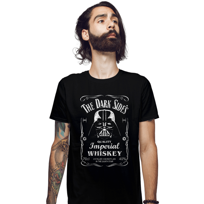 Daily_Deal_Shirts Fitted Shirts, Mens / Small / Black The Dark Side's Whiskey