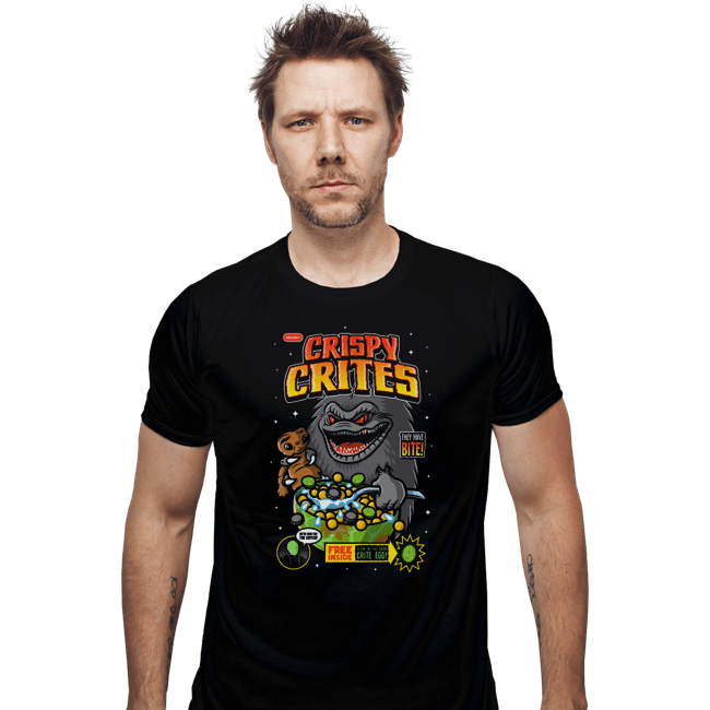 Daily_Deal_Shirts Fitted Shirts, Mens / Small / Black Crispy Crites
