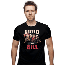 Load image into Gallery viewer, Shirts Fitted Shirts, Mens / Small / Black Netflix And Kill
