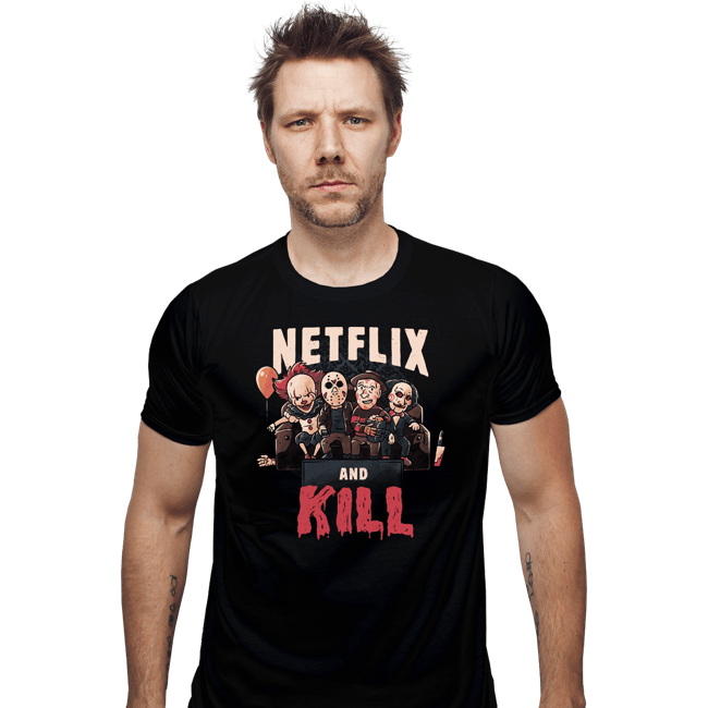 Shirts Fitted Shirts, Mens / Small / Black Netflix And Kill