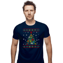 Load image into Gallery viewer, Shirts Fitted Shirts, Mens / Small / Navy Ugly RPG Christmas Shirt
