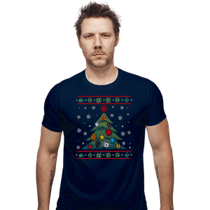 Shirts Fitted Shirts, Mens / Small / Navy Ugly RPG Christmas Shirt