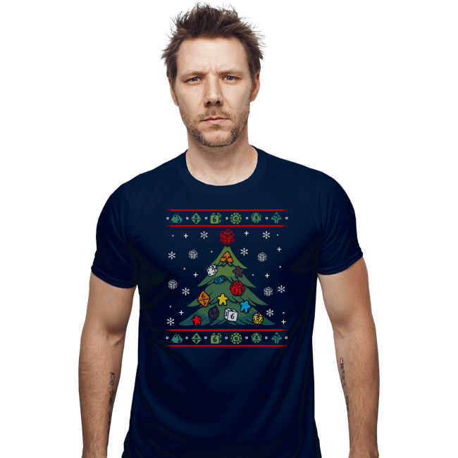Shirts Fitted Shirts, Mens / Small / Navy Ugly RPG Christmas Shirt