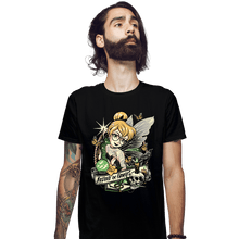 Load image into Gallery viewer, Daily_Deal_Shirts Fitted Shirts, Mens / Small / Black Believe In Fairies
