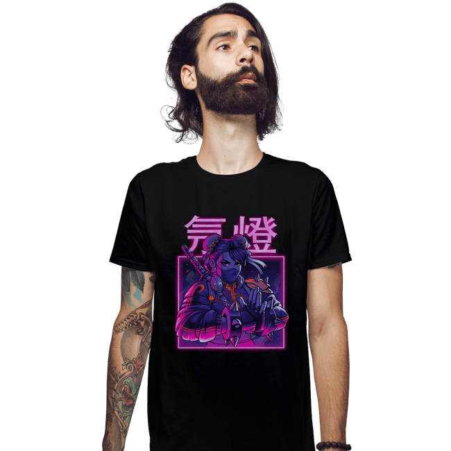 Shirts Fitted Shirts, Mens / Small / Black Neon Spring