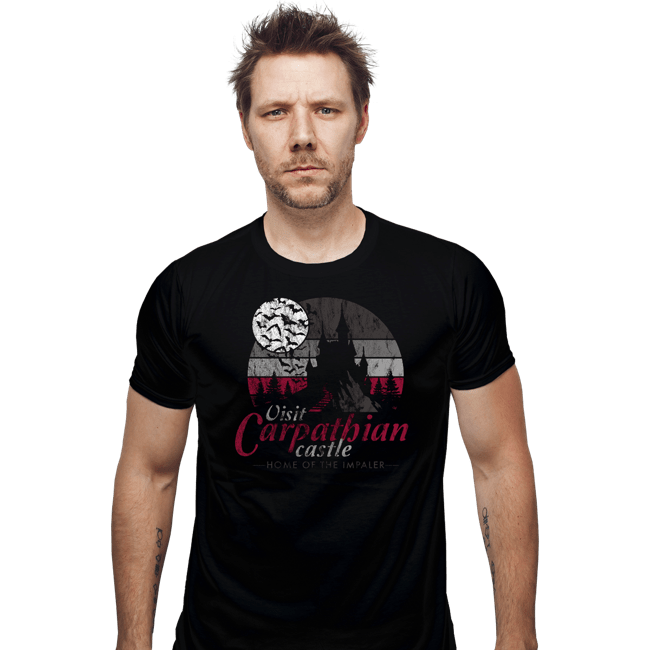 Daily_Deal_Shirts Fitted Shirts, Mens / Small / Black Visit Carpathian Castle