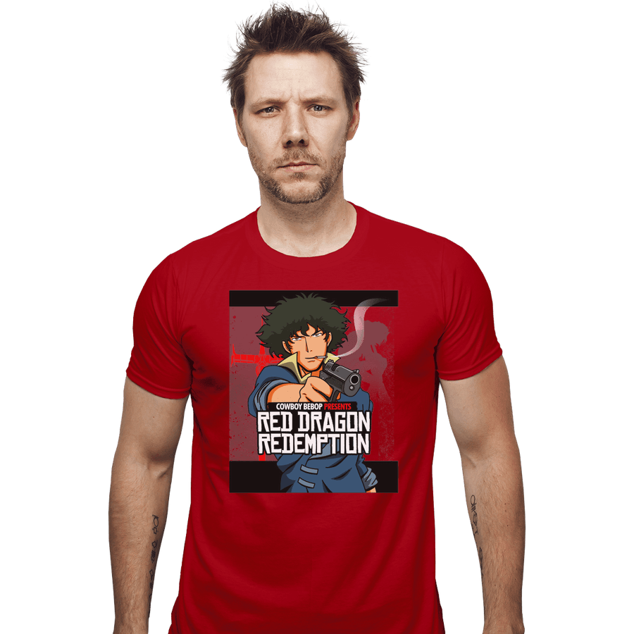 Shirts Fitted Shirts, Mens / Small / Red Red Dragon Redemption