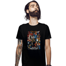 Load image into Gallery viewer, Daily_Deal_Shirts Fitted Shirts, Mens / Small / Black Super Horror Icons
