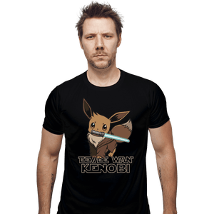 Shirts Fitted Shirts, Mens / Small / Black Eevee Wan Kenobi