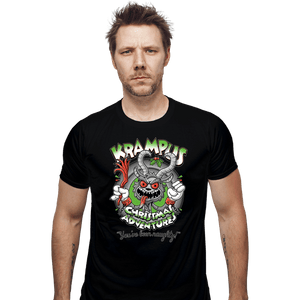 Daily_Deal_Shirts Fitted Shirts, Mens / Small / Black Krampus Christmas Adventures