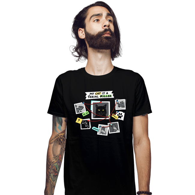 Daily_Deal_Shirts Fitted Shirts, Mens / Small / Black Cat Killer