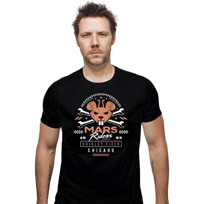 Daily_Deal_Shirts Fitted Shirts, Mens / Small / Black Classic Mars Riders