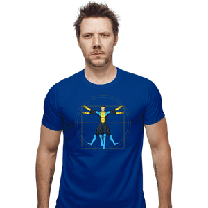 Daily_Deal_Shirts Fitted Shirts, Mens / Small / Royal Blue Vitruvian Invincible