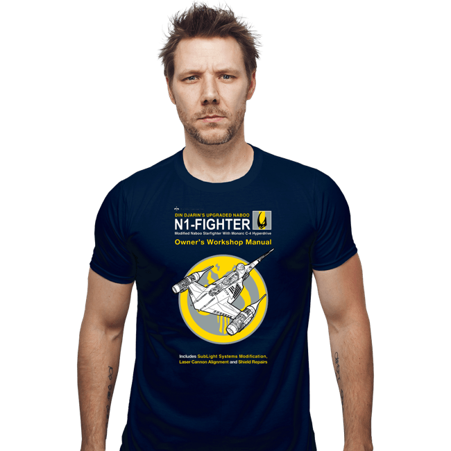 Daily_Deal_Shirts Fitted Shirts, Mens / Small / Navy N1 Fighter Manual