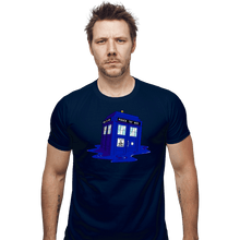 Load image into Gallery viewer, Daily_Deal_Shirts Fitted Shirts, Mens / Small / Navy Melting Tardis
