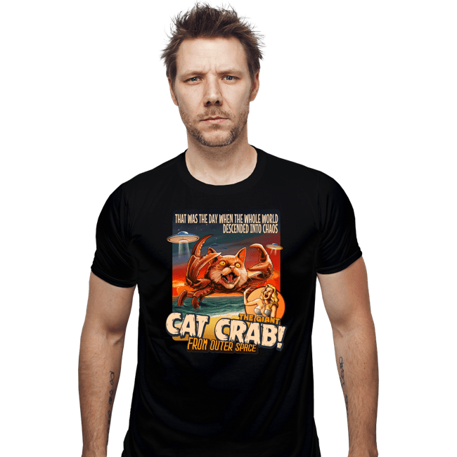 Secret_Shirts Fitted Shirts, Mens / Small / Black Cat Crab!