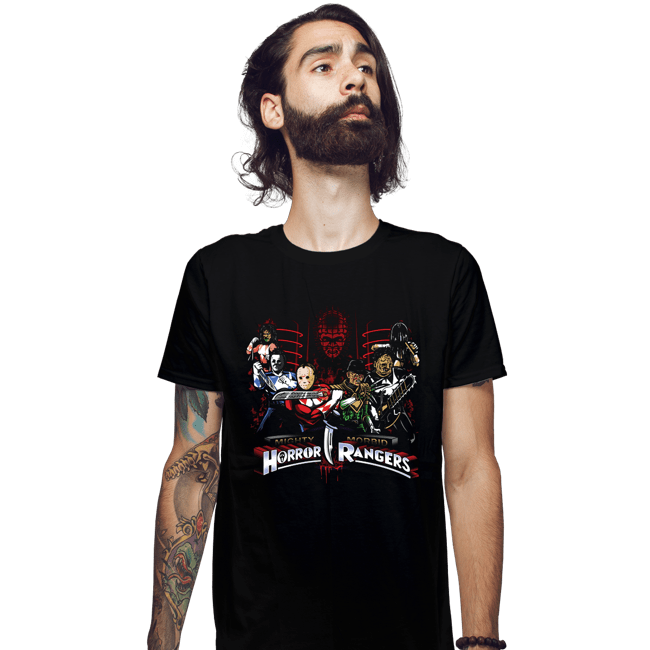 Secret_Shirts Fitted Shirts, Mens / Small / Black Mighty Horror Rangers