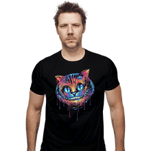 Load image into Gallery viewer, Shirts Fitted Shirts, Mens / Small / Black Colorful Cat
