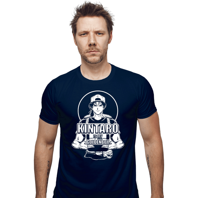 Daily_Deal_Shirts Fitted Shirts, Mens / Small / Navy Kintaro Is My Goldenboy