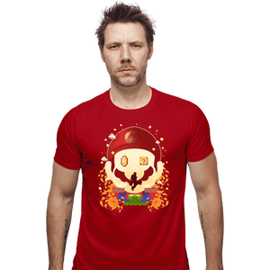 Daily_Deal_Shirts Fitted Shirts, Mens / Small / Red Mario Memories