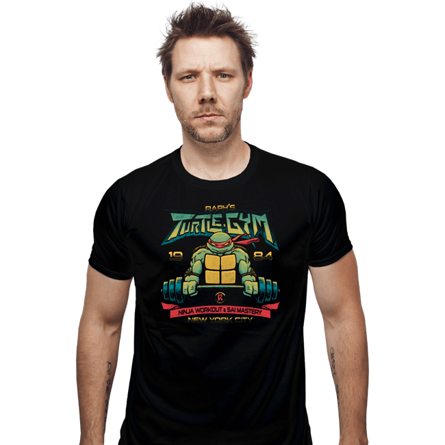 Daily_Deal_Shirts Fitted Shirts, Mens / Small / Black Raph's Turtle Gym